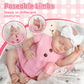 Jirachi Realistic Reborn Baby Dolls, 18 Inch Real Life Full Body Vinyl Sleeping Baby Girl, Newborn Lifelike Reborn Baby Dolls With Pink Clothing Set