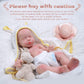 Babeside Reborn Baby Dolls Loulou 16'' Platinum Full Silicone Baby Doll Realistic-Newborn Baby Dolls That Look Real Sleeping Baby Doll For Kids & Toddlers