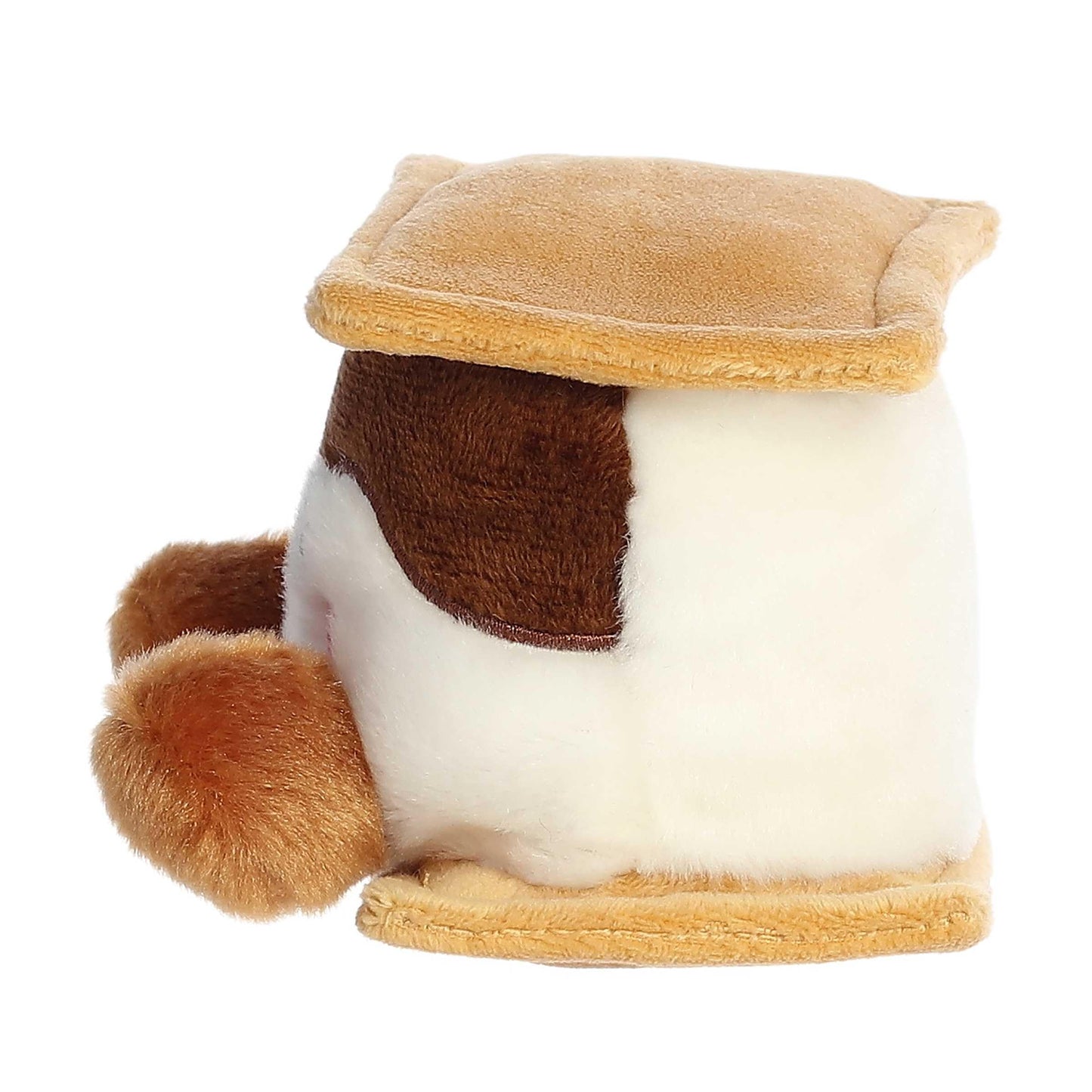 Aurora Adorable Palm Pals Fudgey Heart S'More Stuffed Animal - Pocket-Sized Play - Collectable Fun - Brown 5 Inches