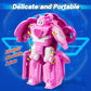 Super Wings 2-in-1 Transforming Mech Robot, 2.4 Dizzy Pet & 4.3 Mecha Mode, Pink Transformer Toy for Boys & Girls Ages 3