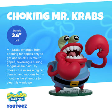 Youtooz Choking Mr Krabs Vinyl Figure, 3.6' Youtooz Spongebob Collectible Official Mr. Krabs Figurine From Spongebob Squarepants - Youtooz Spongebob Squarepants Collection
