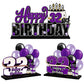 Lingteer Happy 32Nd Birthday Purple Acrylic Table Topper Centerpieces Set - Cheers To 32 Years Old Birthday 32Nd Bday Party Gift Decorations.