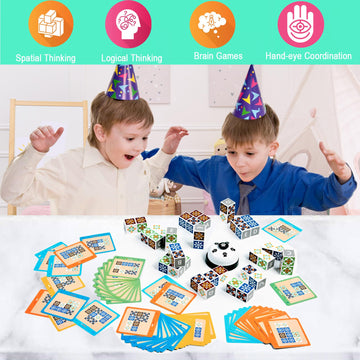 Ladvatkin Wooden Match Puzzle Game 4.0 Popular Board Games For Family Night, Pattern Matching Puzzle Game, Block Match Puzzles B