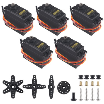 DWEII Servo Motor MG995 Control Angle180 Metal Gear Servo 20KG Digital High Speed Torque Servo Motor for Smart Car Robot Boat RC