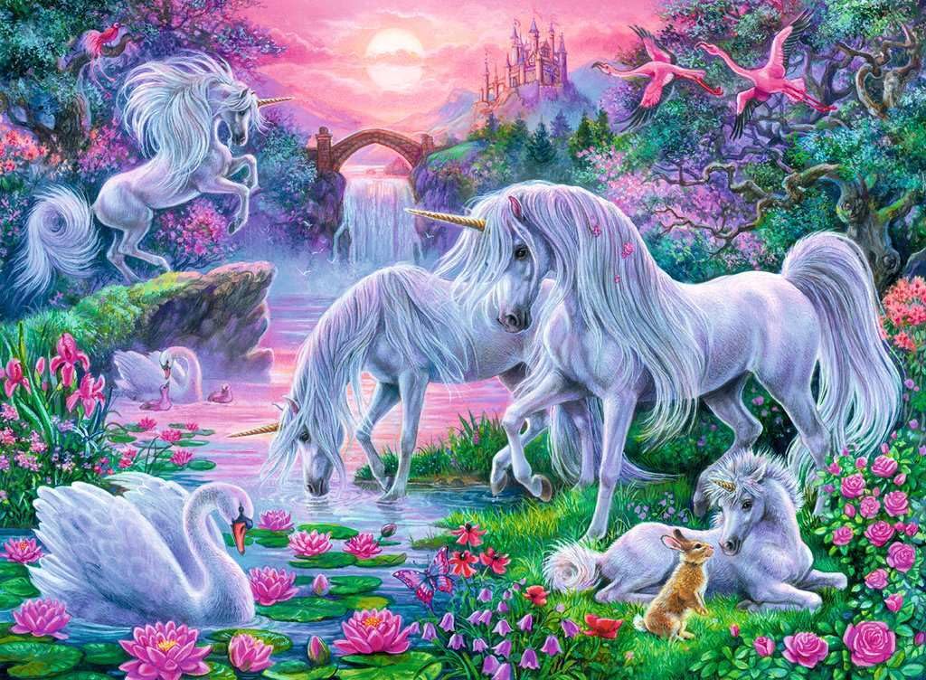 Ravensburger Unicorns In Sunset Glow - 150 Piece Jigsaw Puzzle For Kids | Unique Piece Design | Enhances Creativity | Perfect For Family Bonding | Fun And Educational Toy