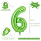 Vonokee 40 Inch Light Green Giant Number Balloons 6, Jumbo Digital Foil Mylar Balloon For Birthday Party Wedding Anniversary Cel