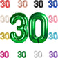30 Balloon Number, Green Number 30Th Birthday Balloons 40 Inch, 30 Years Old Green Birthday Decorations For Men Women, 30Th Anni