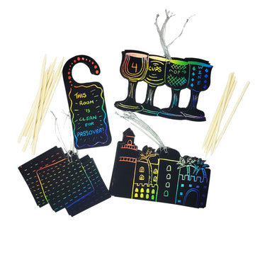 Rite Lite Passover Scratch Paper Kit - Passover Gifts, Passover Gifts for Kids, Passover Scratch Art, Passover DIY Kit for Kids!