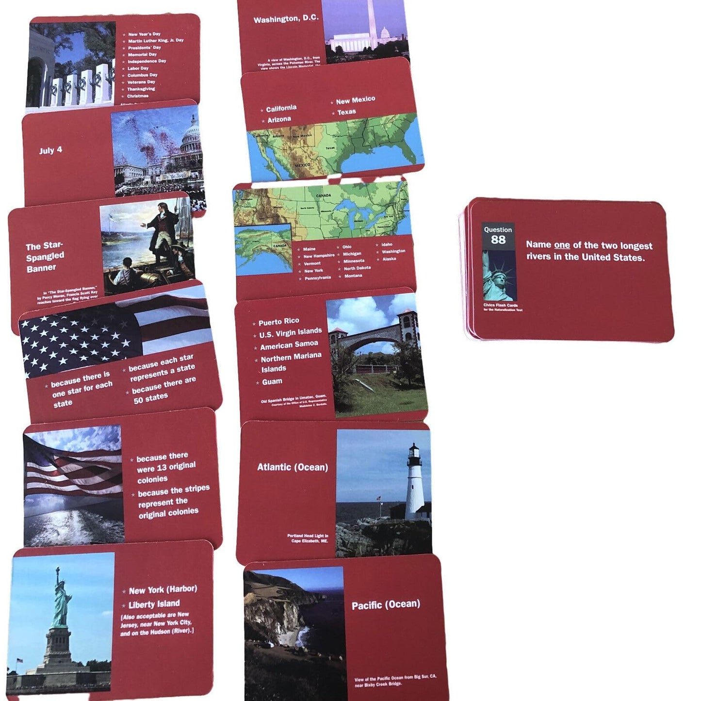 2025 New Us Citizenship Flash Cards (1 Set), 3.5   X2.5    Flashcards For The United States Citizenship Exam, Naturalization Tes