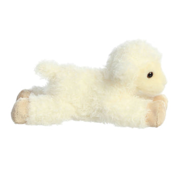 Aurora® Adorable Mini Flopsie™ Luna Lamb™ Stuffed Animal - Playful Ease - Timeless Companions - White 8 Inches