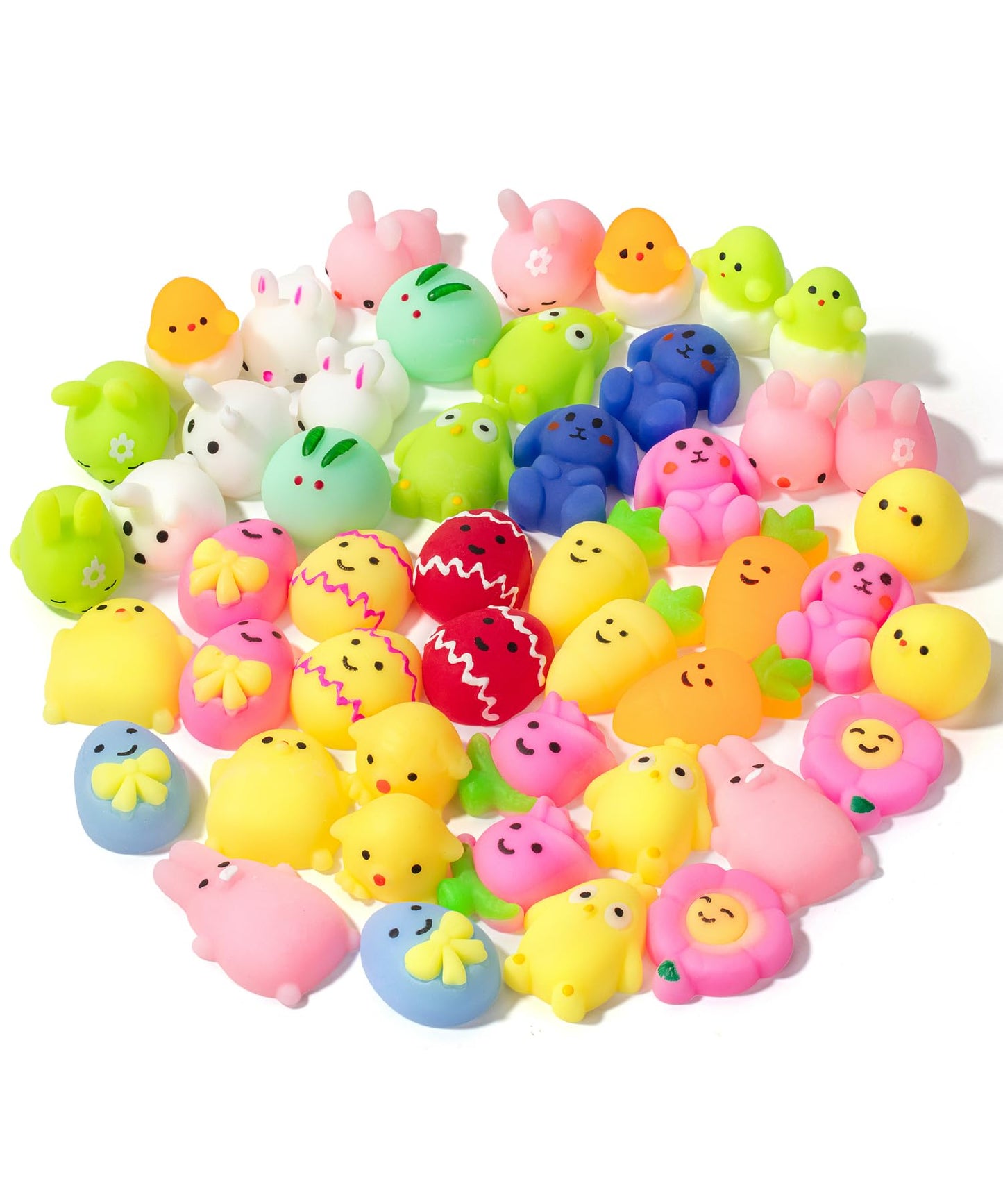 Mr. Pen- Easter Squishy Toys For Kids, 48 Pack, 24 Designs Of Easter Squishies For Kids