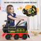 Joyldias 3-In-1 Ride On Train With 16Pcs Curved Tracks, 6V Electric Ride On Toy Train For Kids With Lights, Horns, Storage, Retractable Foot Pedals For Toddlers Under 39 Inch, Black