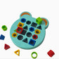 KITORV Shape Matching Toy  Colorful Shape Puzzle with 12 Blocks and Cute Bear Design  Fun Activity for Kids