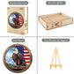 KAAYEE Wooden Puzzles for mature-themeds  3D Vision Effect Bald Eagle Wooden Jigsaw Puzzle Unique Shape Wood Puzzle mature-themed  3D Effect Flat Puzzle Birthday Gifts Family Game (XL-17.3 * 17.3 in-450pcs)