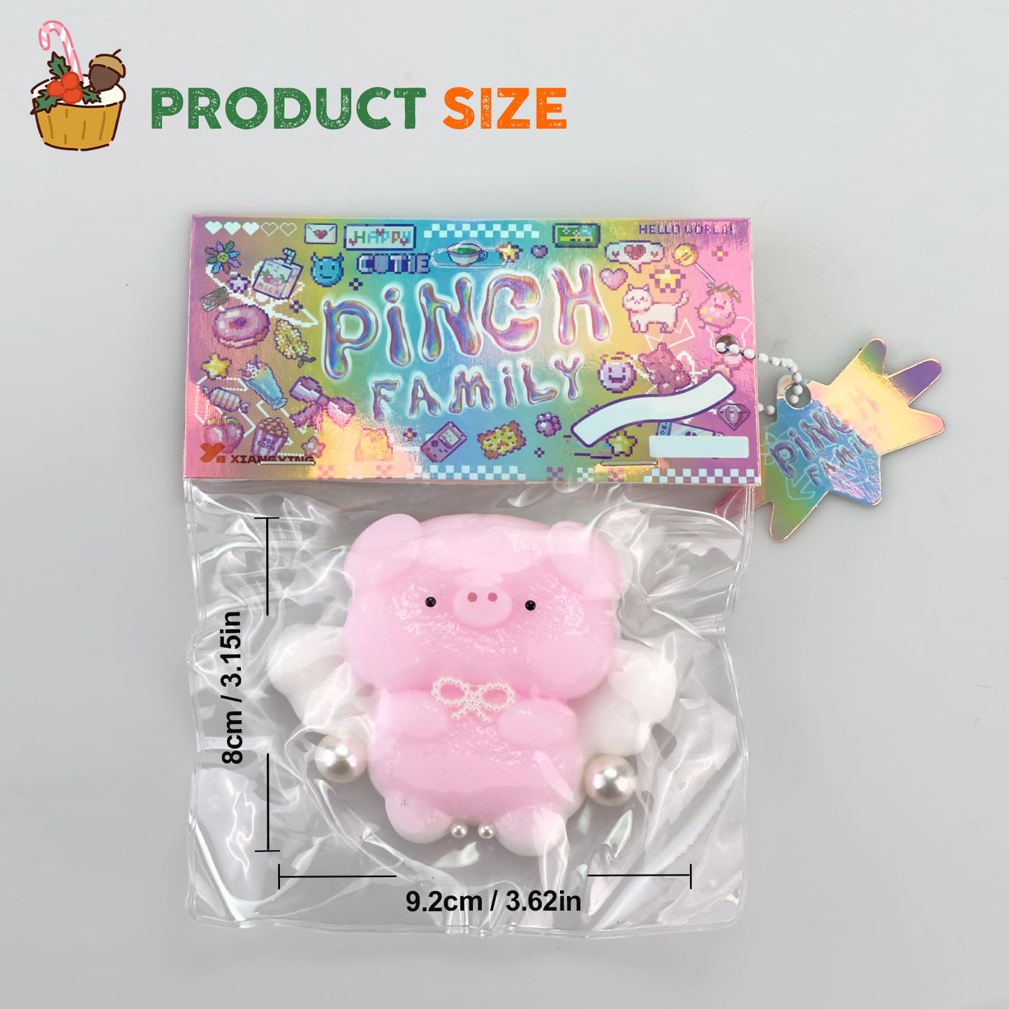 Taba Squishy Toys Cat Paw Squishy Toys Cat Paw Squeeze Toys  Fidget Toys Silicone Squeeze Toy for Stress Relief Cute Soft Squeeze Fidget Toys Party Favors Gift for mature-themed (Angle Pig)