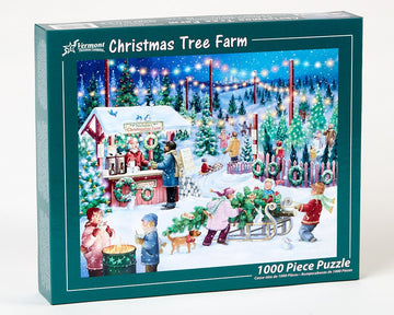 Vermont Christmas Company 1000 Piece Christmas Tree Farm Jigsaw Puzzle - Copper