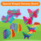 AHHSOY 4 Pack Sensory Activity Board Toys Set, Silicone Fidget Toys for Stress Relief, Ideal for Kids and Adults, ADHD & Autism Friendly