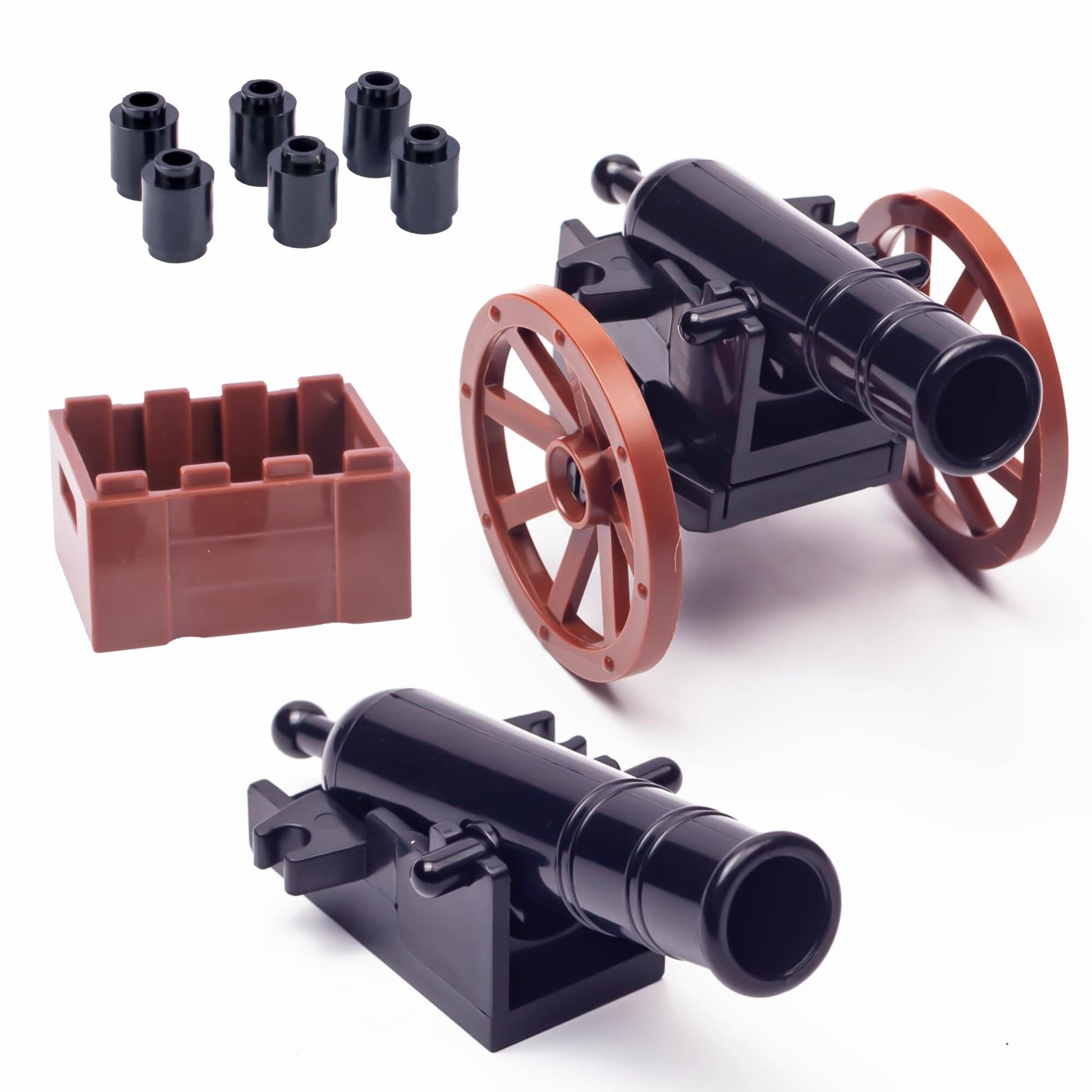 MaozyHomie Medieval Warfare Cannon 2   Pack Military  Toy Soldiers Figures  Toy Set Minifigure Compatible with Major Brands  3 Years Old and up