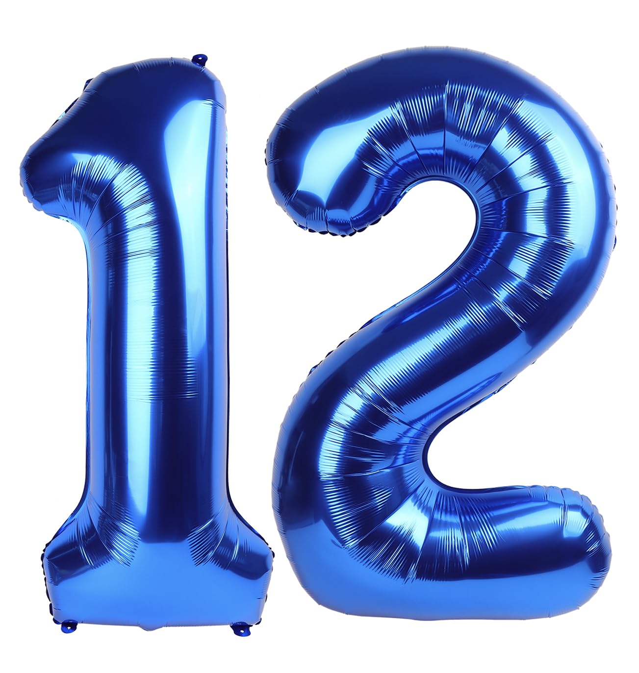 IWERP Foil Mylar Number 12 Balloon, 40 Inch Navy Blue Birthday Decoration for 12 Year Old Boys & Girls