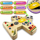 Toddler Montessori Busy Board - Wooden Educational Toy With Lights, Switches, Compass, Relay, Spinner - Sensory Board - Preschoo