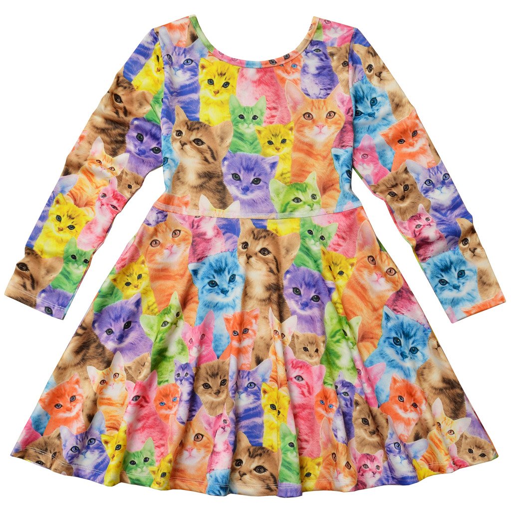 Mermaid Dresses Girls Long Sleeve Swing Fall Winter Fish Scale Outfit Halloween Costume,Size 10 11