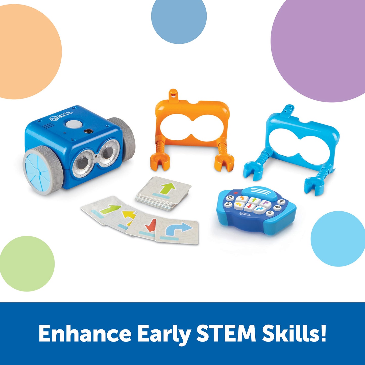 Learning Resources Botley 2.0 Coding Robot - 46 Pieces, STEM Toy, Multi-color, Ages 5+, Model LER2941, Screen-Free Learning