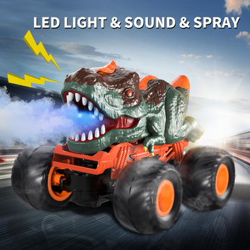 Bennol Remote Control Dinosaur Car Trucks Toys for Kids Boys 3-5 4-7 8-12, 2.4GHz RC Dino Car Toys Gifts for 3 4 5 6 Year Old Bo