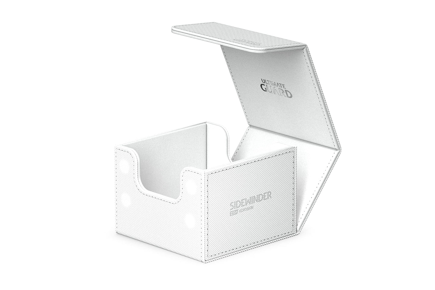 Ultimate Guard Sidewinder 133+, Deck Box for 133 Double-Sleeved TCG Cards, White, Magnetic Closure & Microfiber Inner Lining for