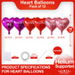 12 Pcs Red Heart Balloons 18 Inch Xoxo Balloons Love Balloons For Valentines Day Decorations Bridal Shower Wedding Decorations