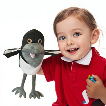 Steve And Maggie Plush Toy, Soft Magpie Plush Toy, Bird Hand Puppet, Bird Puppet, Educational Bird Toys, Sensory Toys, Animal Pu