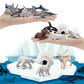 Lc Joycre Arctic Animals Mini Sea Creatures Toys Set - 22Pcs Figurines For Toddlers - Sharks, Sea Turtle & More - Bulk Kids Birt