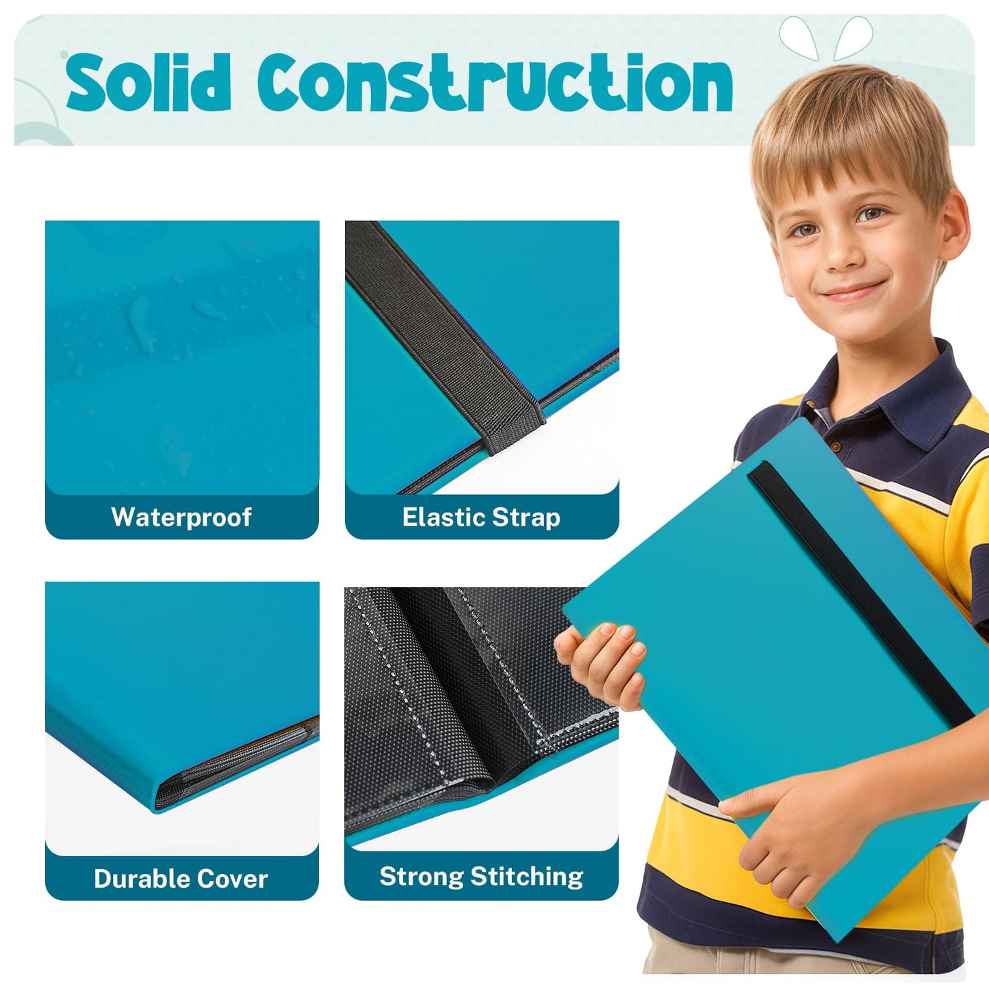 Card Binder  9 Pocket Trading Card Album Folder 20 Pages  360 Card Capacity Sports Card Binder  enhanced Card Binders Compatible with MTG  TCG  Baseball Cards (Lake Blue)