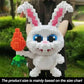 JQARCH Rabbit Micro Building Blocks Set - 5200pcs Easter Bunny with Carrot, Medium to Large, White Plastic, Compatible with Lego