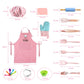 BBplusDD Real Kids Baking and Cooking Sets - 38 Pcs Real Baking Supplies for Junior Chef Includes Kids Apron and Chef Hat, Bakin