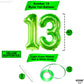 Katchon, Light Green 13 Balloon Numbers - Big 40 Inch | Lime Green 13 Balloon Number | 13Th Birthday Decorations For Boys | 13 Big Balloon, Happy 13Th Birthday Balloons Green | Green Party Decorations