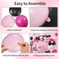 Pink And Black Balloon Garland Kit, Black Balloon And Hot Pink Balloon With Macaron Pink Hot Pink Black White Silver Balloon For