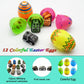 Dreamplay Car Toys Filled Easter Eggs, 12 Pcs Army Pull Back Car Toys Pre Filled Plastic Easter Eggs Bulk For Kids Toddlers