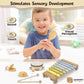 Natural Wooden Toddler Musical Instruments - Montessori Musical Instruments For Toddlers 1-3 Grades – Colorful Kids Xylophone Tambourine Maracas Shaker Egg Castanet Baby Musical Instruments