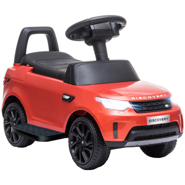 Qaba Land Rover Licensed 6V Ride on Push Car, 2 in 1 Sliding Car, Battery Powered Electric Car for Kids with Headlights Music Ho