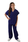 Natural Uniforms Childrens Scrub Set-Soft Touch-Role Play Costume Set (True Navy Blue, 5/6)