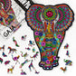 Ambiyaa Indian Elephant | Wooden Jigsaw Puzzle For Kids & Adults | 31 Unique Animal Shape Pieces | Challenging And Educational P