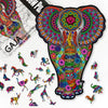 Ambiyaa Indian Elephant | Wooden Jigsaw Puzzle For Kids & Adults | 31 Unique Animal Shape Pieces | Challenging And Educational P