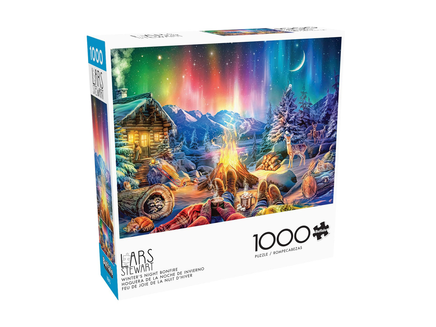 Buffalo Games LARS Winter's Night Bonfire 1000 Piece Jigsaw Puzzle - Large Multicolor Paper Model 13807 for Adults
