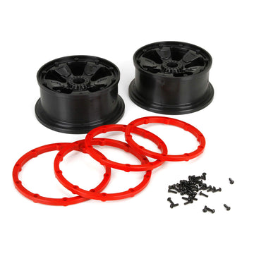 Losi Wheel/Beadlock Black 2 15 4 Wheel Drive DB XL LOS45005 RC Tire
