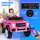 JOYLDIAS Licensed Mercedes-Benz G650S Ride On Car for Kids  12V7AH Kids Ride On Truck with 2.4Ghz Remote Control  3 Speeds  Bluetooth Music LED Lights  Spring Suspension  Pink