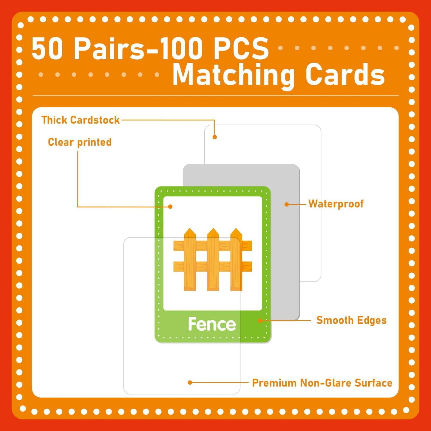 gisgfim 50 Pairs Thanksgiving Memory Matching Game Happy Fall Concentration Memory Games for Kids Educational Ages 3-8 A Fun & F
