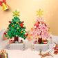 Yujhitp Pink Christmas Tree Building Set, Christmas Tree Building Bricks Set For 6+ Year Old Kids, Xmas Tree Gift Toy For Boys &