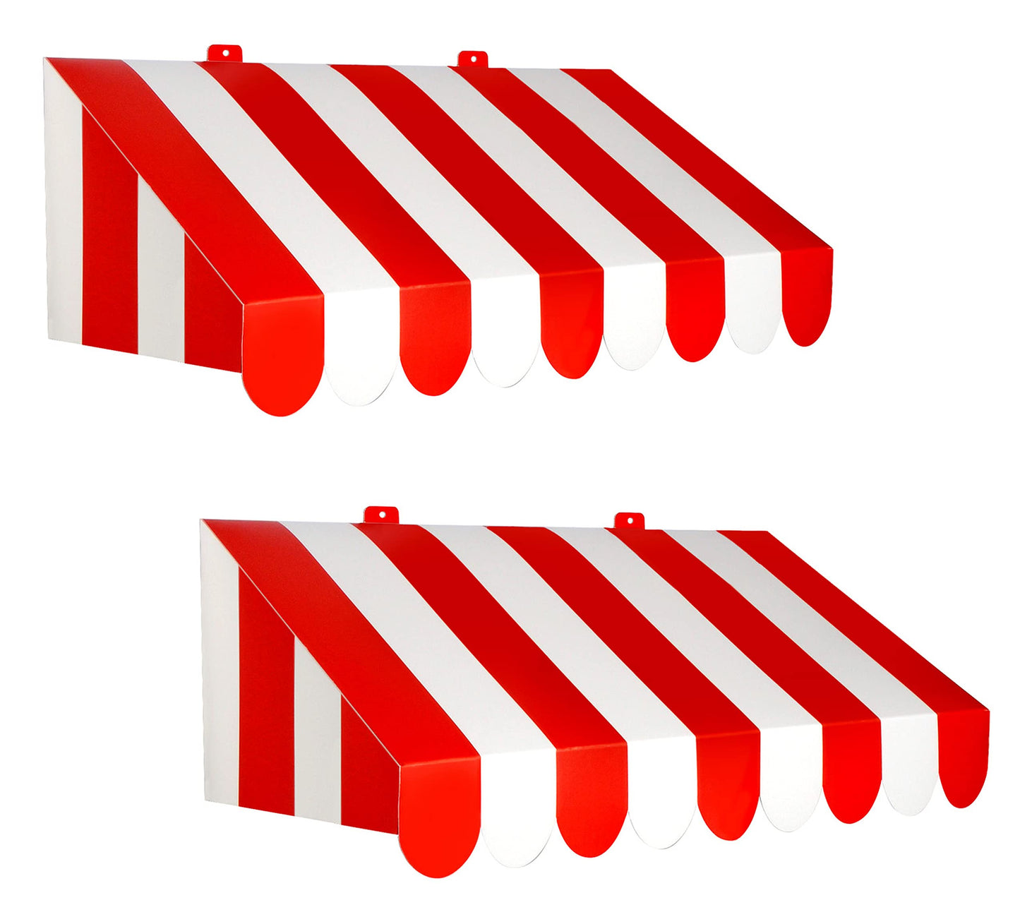 Beistle , 2 Piece 3-D Awning Wall Decorations, 24.75 x 8.75 (Red/White)