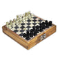 Stonkraft - 8' X 8' Chess Board With Wooden Base With Stone Inlaid & Stone Pieces Game Set