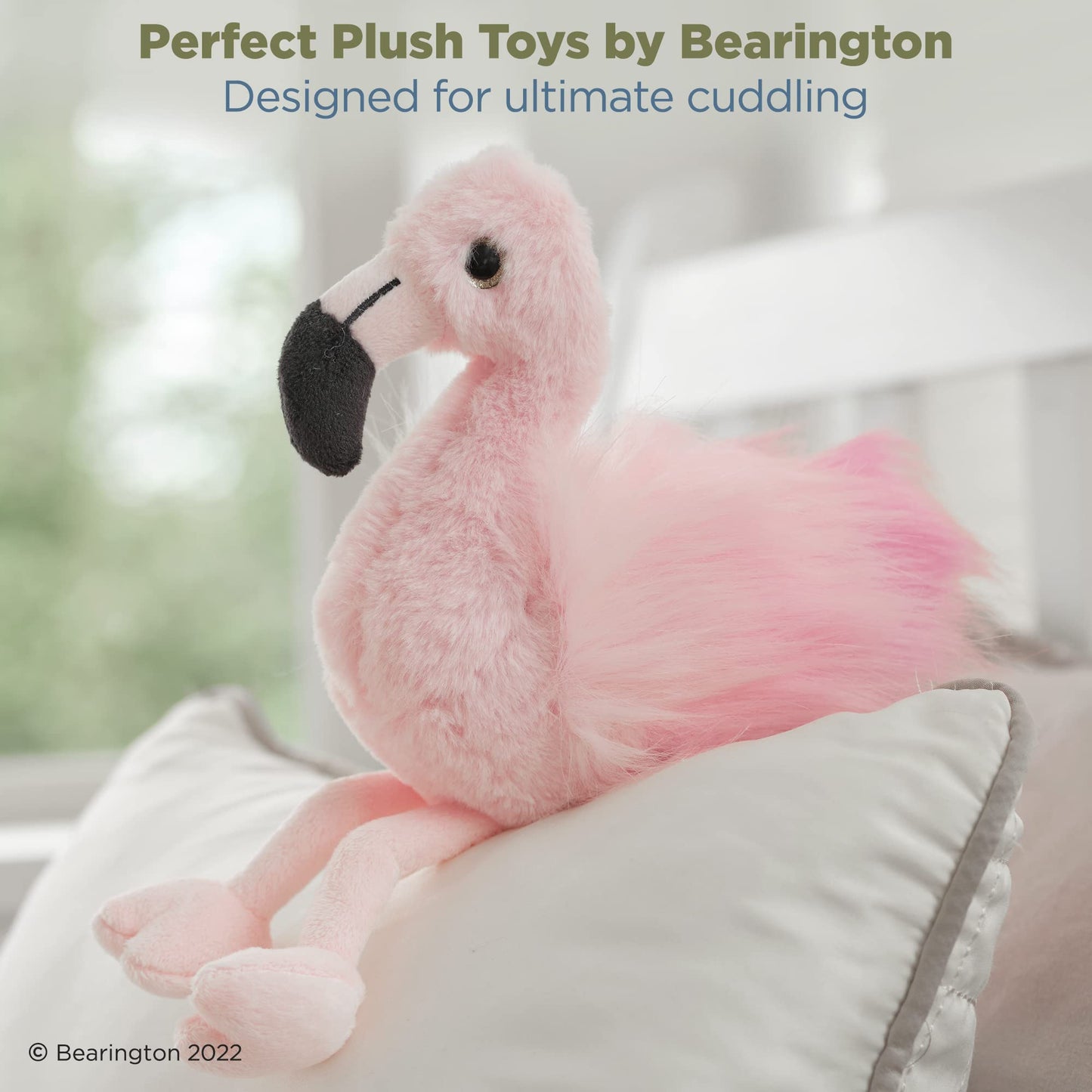 Bearington Lil’ Fifi Stuffed Animal: Stuffed Plush Flamingo Toy, Ultra-Soft 7” Fifi The Flamingo, Made With Premium Fill, Pink Fur And Fuzzy Wings; Machine Washable, Great Gift For Animal Lovers